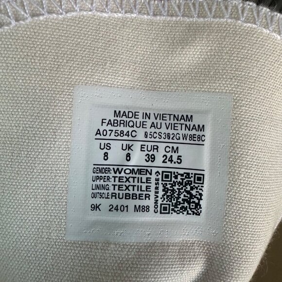 ❤️Converse Chuck 70 De Luxe Wedge Hi Sz 8 Womens Shoes Purple Sneakers A07584C - Picture 13 of 13